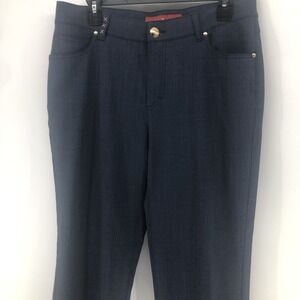 DISMERO Blue Wool Blend Made In Italy Straight Leg Pants Size 32 Andy D'Auria